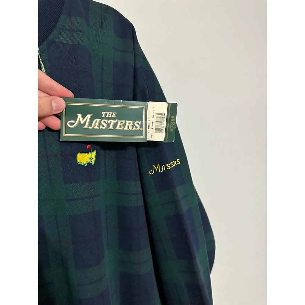 Slazenger Masters Augusta National Golf Shop Plaid Sweatshirt New Vintage Size M